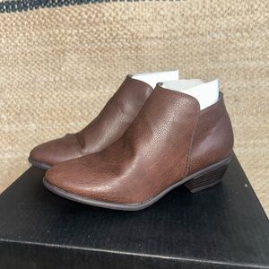 Brown Leather Ankle Boots
